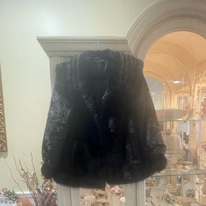 Pamela McCoy Faux Mink Fur Jacket/Short Coat- Medium